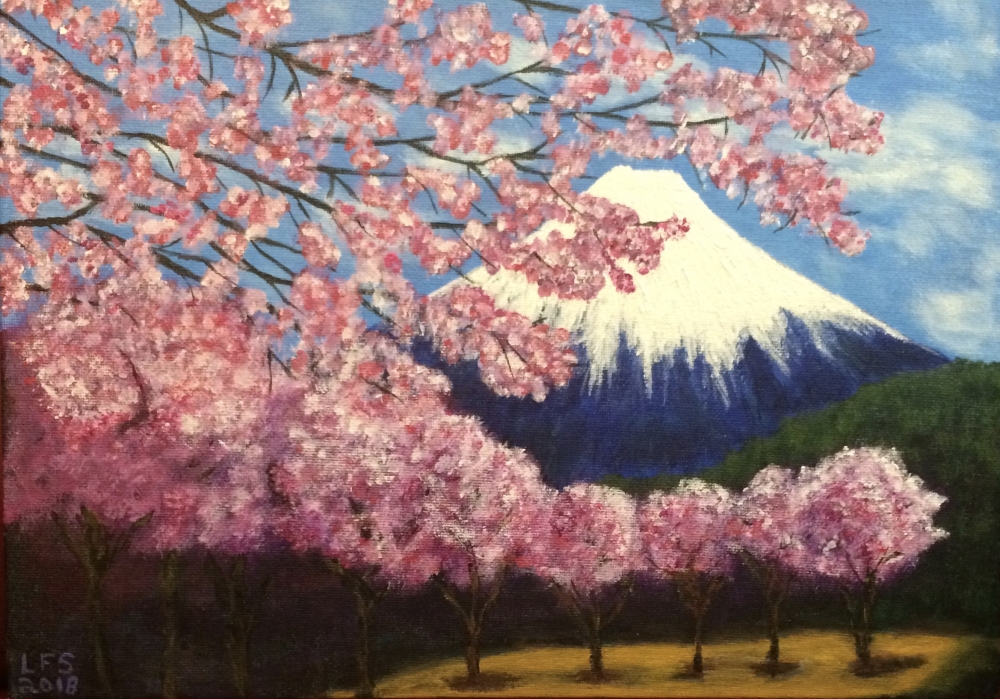 Haiku (Mount Fuji in bloom) by Mark D. R.